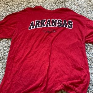 A red Arkansas razorback tee Color red size extra large brand sports wear